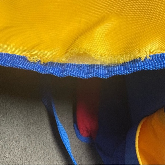 FISHER PRICE Diaper Bag Tote Cooler Bag Blue Yellow Vintage Large Travel 90's - Picture 12 of 16